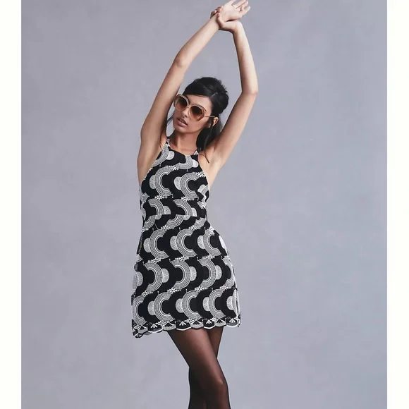 slim fit dress slacks Maeve Halter Twofer Mini Dress